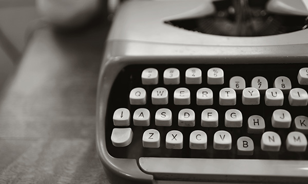 Journalist typewriter